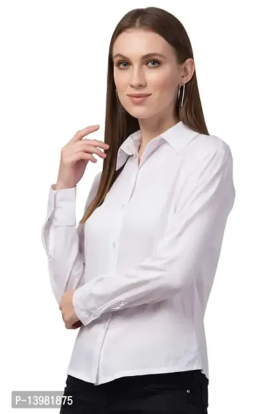 Micro Mount Women Regular Fit Solid Casual Shirt-thumb3