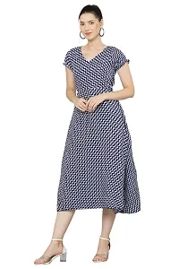 Micro Mount NavyWhite Stripe Crep Dresss-thumb1