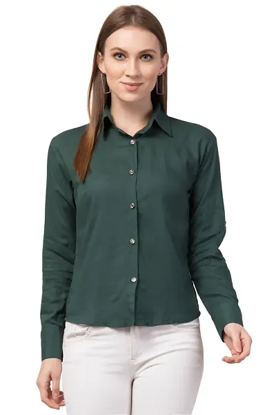 Solid Rayon Casual wear Shirt for Women