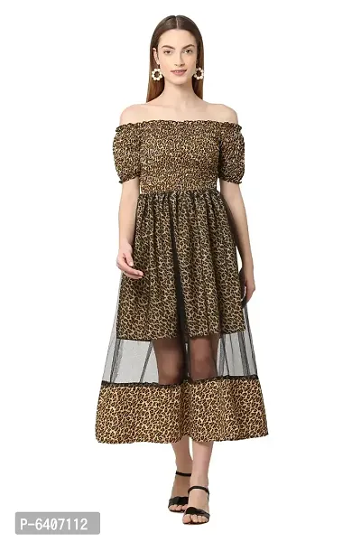 Women Regular Fit Printed Casual Dress-thumb0