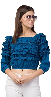 Women Blue Casual Top-thumb2