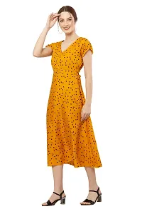 Micro Mount Mustard Polka Crep Dresss-thumb2