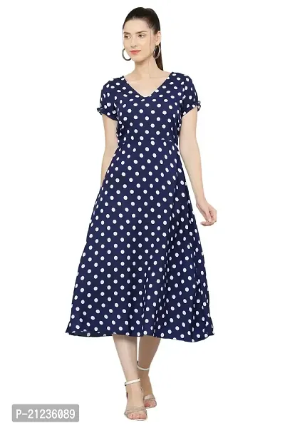 Stylish Crepe Printed Dress For Women