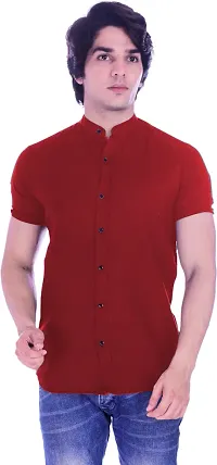 Reliable Blend Short Sleeves Casual Shirt For Men