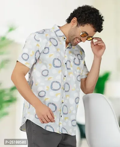 Stylish Multicoloured Pure Cotton Short Sleeves Shirt For Men
