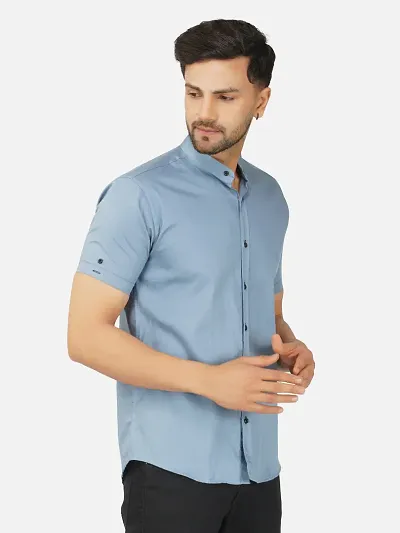 Reliable Blend Short Sleeves Casual Shirt For Men