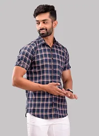 Stylish Multicoloured Cotton Blend Short Sleeves Shirt For Men-thumb2