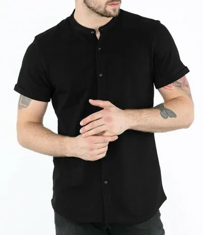 Stylish Blend Short Sleeves Shirt For Men