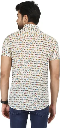 Stylish Multicoloured Cotton Blend Short Sleeves Shirt For Men-thumb1