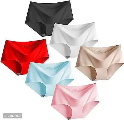 Women's Seamless Hipster Ice Silk Panty,Pack of 6
