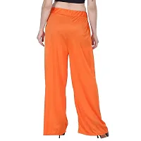 Stylish Orange Polyester Blend Solid Palazzo For Women-thumb4