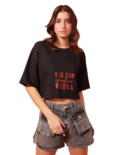 Trendy Over Sized Crop Top for Women