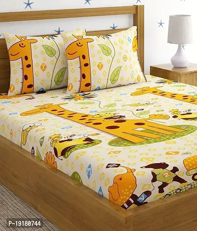 Comfortable Polycotton Printed Double Bedsheet with Pillow Covers-thumb0