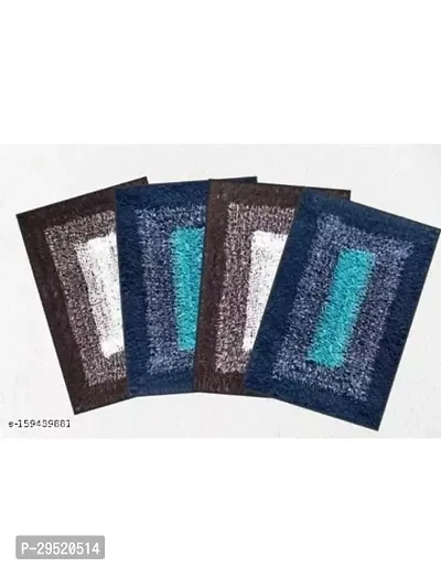 Stylish Solid Cotton Door Mats, Pack of 4-thumb0