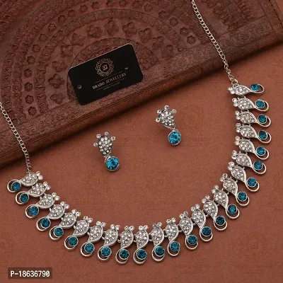 Stylish Silver Plated Brass Jewellery Set For Women-thumb3