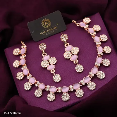Stylish Fancy Designer Alloy American Diamond Jewellery Set For Women