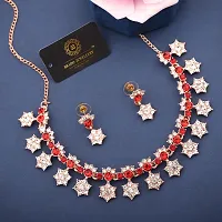 Stylish Fancy Designer Alloy American Diamond Jewellery Set For Women-thumb2