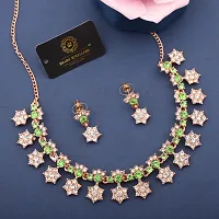 Stylish Fancy Designer Alloy American Diamond Jewellery Set For Women-thumb1