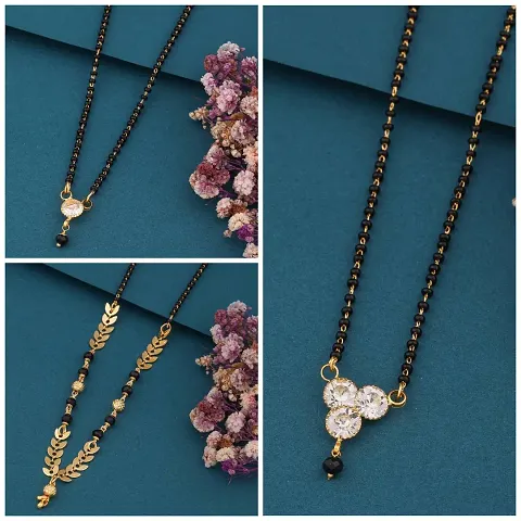 New Stylish Pack Of 3 Piece combo Women Mangalsutra Set