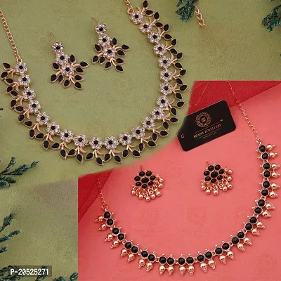 Stylish Alloy American Diamond Jewellery Set For Women Pack Of 2-thumb0
