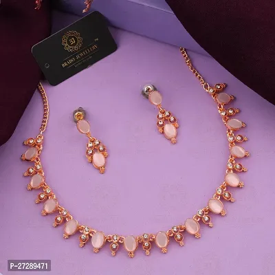 Stylish Golden Brass Beads Jewellery Set For Women-thumb0