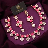 Stylish Fancy Designer Alloy American Diamond Jewellery Set For Women-thumb1
