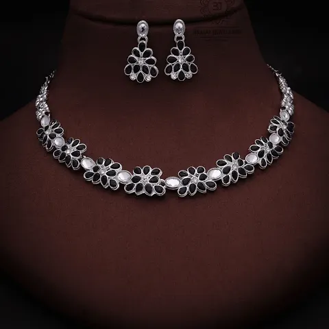 Fancy Brass American Diamond Jewellery Sets For Women
