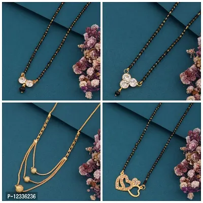 New Stylish Pack Of 4 Combo Women Mangalsutra Set-thumb0