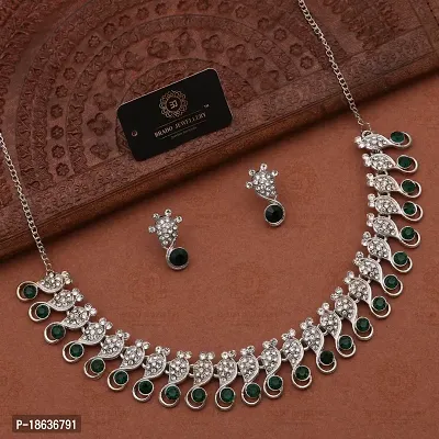 Stylish Silver Plated Brass Jewellery Set For Women-thumb3