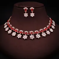 Stylish Fancy Designer Alloy American Diamond Jewellery Set For Women-thumb3