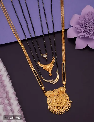 New Stylish Pack Of 4 Combo Women Mangalsutra Set-thumb0