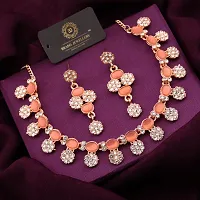 Stylish Fancy Designer Alloy American Diamond Jewellery Set For Women-thumb1