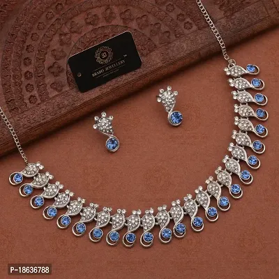 Stylish Silver Plated Brass Jewellery Set For Women-thumb3