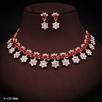 Stylish Fancy Designer Alloy American Diamond Jewellery Set For Women