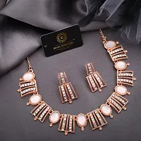 Stylish Fancy Designer Alloy American Diamond Jewellery Set For Women-thumb1