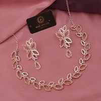 Stylish Gold Plated Silver Brass Jewellery Set For Women-thumb3