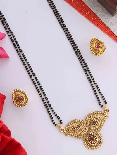 Trending Alloy Diamond Mangalsutra Set For Women