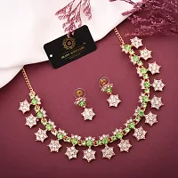 Stylish Fancy Designer Alloy American Diamond Jewellery Set For Women-thumb2