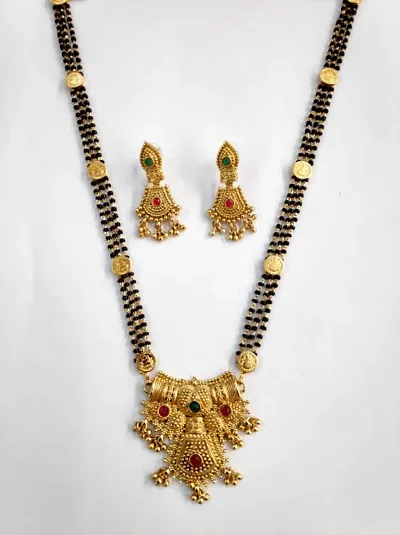 Gold Plated Traditional Alloy Mangalsutra Set