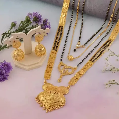 Combo of 4 Gold Plated Alloy Mangalsutra Sets