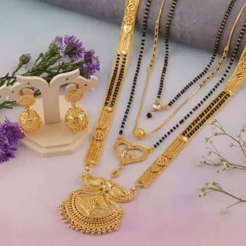 Combo of 4 Gold Plated Alloy Mangalsutra Sets