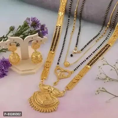 Golden Alloy Antiqique Mangalsutra Sets For Women