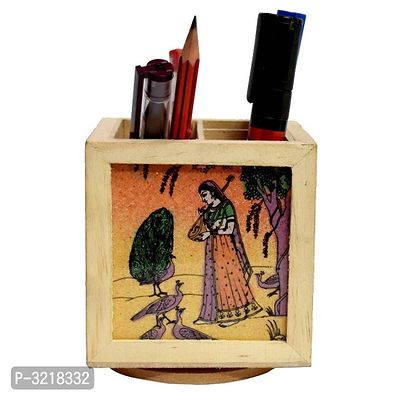 Wooden Pen Stand Round able-thumb0