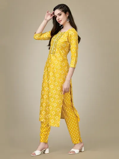 Fancy Cotton Kurta Bottom Set