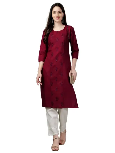 Stylish Cotton Straight Solid Kurta