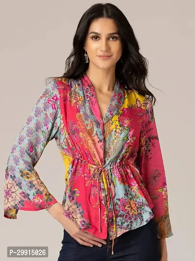 Trendy Attractive Cotton Printed Shirt Top-thumb0