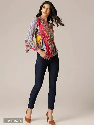 Trendy Attractive Cotton Printed Shirt Top-thumb3