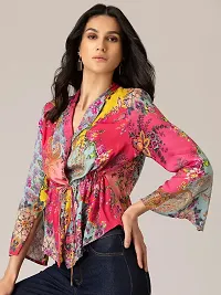 Trendy Attractive Cotton Printed Shirt Top-thumb3