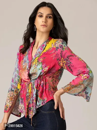 Trendy Attractive Cotton Printed Shirt Top-thumb4