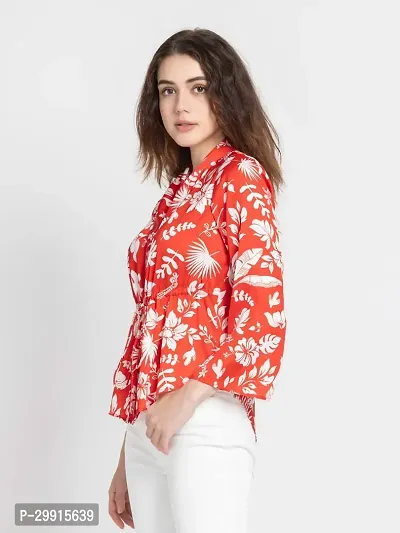 Trendy Attractive Cotton Printed Shirt Top-thumb3